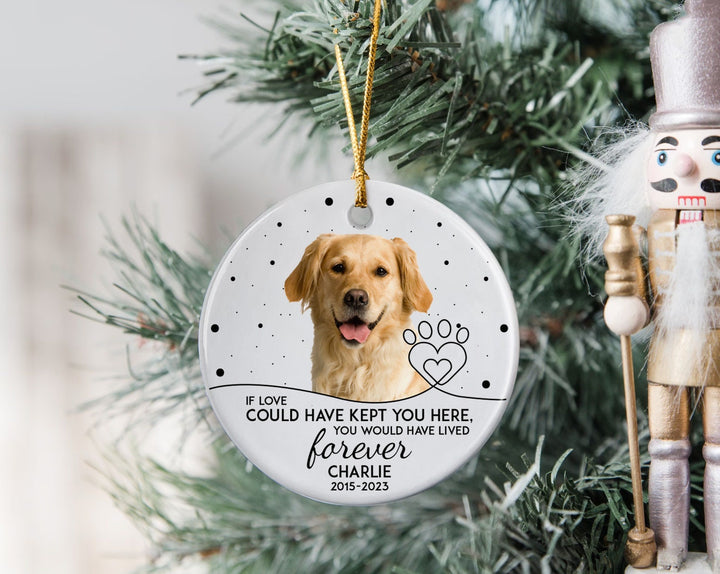 Personalized Photo Ornament for Dog, Dog Lover Gifts, Pet Sympathy Gifts, Loss of Pet, Dog Memorial Gifts, Custom Cute Dog Memorial Ornament