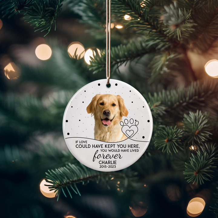 Personalized Photo Ornament for Dog, Dog Lover Gifts, Pet Sympathy Gifts, Loss of Pet, Dog Memorial Gifts, Custom Cute Dog Memorial Ornament