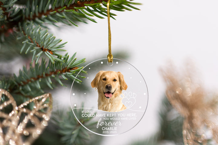 Personalized Photo Ornament for Dog, Dog Lover Gifts, Pet Sympathy Gifts, Loss of Pet, Dog Memorial Gifts, Custom Cute Dog Memorial Ornament