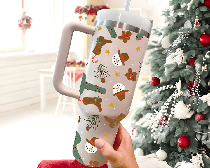 Minky Western Pumpkin Baby 40oz Tumbler with Handle and Straw, Floral Cowgirl Crib Bedding Tumbler, Christmas Tumblers, Fall Cactus Swaddle