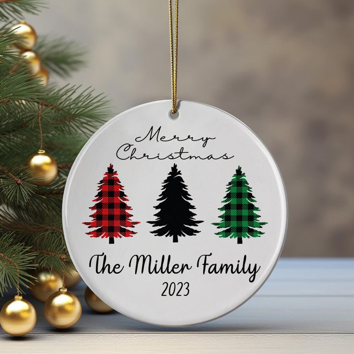 Custom Funny Christmas Tree Ornament, Christmas Keepsake Gift, Family Christmas Gifts, Gift For Christmas, Personalized Family Name Ornament