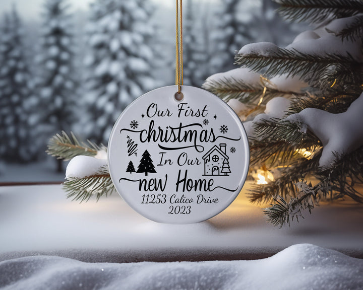 Personalized Our First Christmas Ornament For New Home Gift, Christmas Home Decor, New Apartment Gift, New House Gifts, Custom Tree Ornament