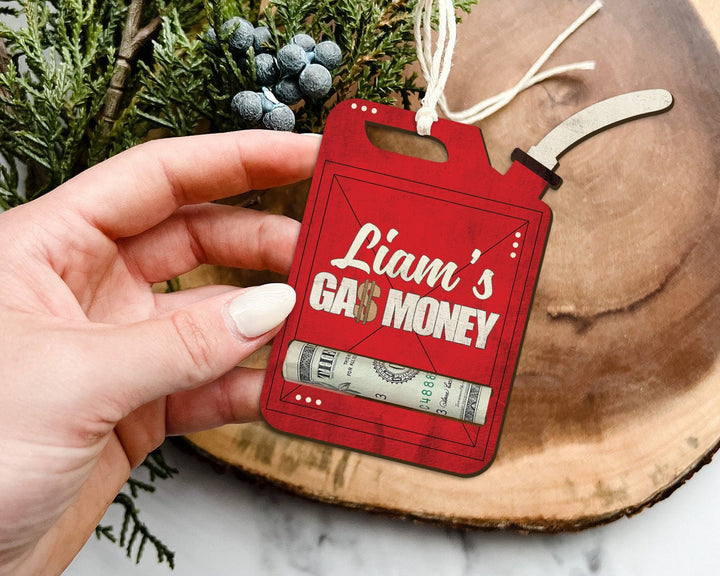 Personalized Gas Money Ornament, Gas Can Ornament, Gas Money Gift, Gas Money Holder Ornament, Gasoline Stocking Stuffer, Christmas Gift