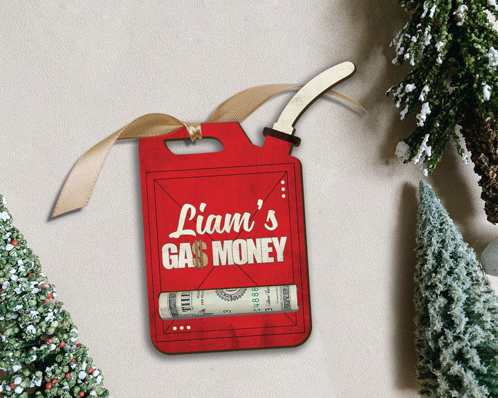 Personalized Gas Money Ornament, Gas Can Ornament, Gas Money Gift, Gas Money Holder Ornament, Gasoline Stocking Stuffer, Christmas Gift