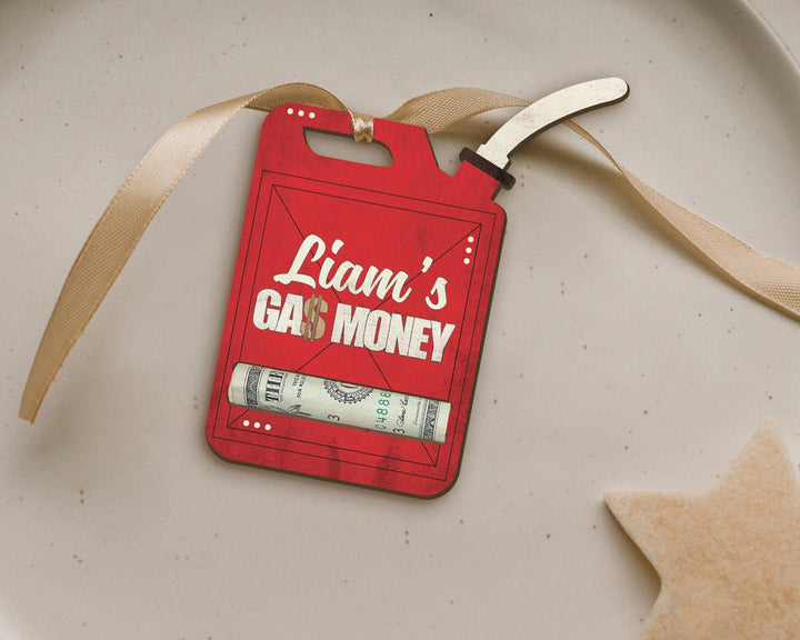 Personalized Gas Money Ornament, Gas Can Ornament, Gas Money Gift, Gas Money Holder Ornament, Gasoline Stocking Stuffer, Christmas Gift