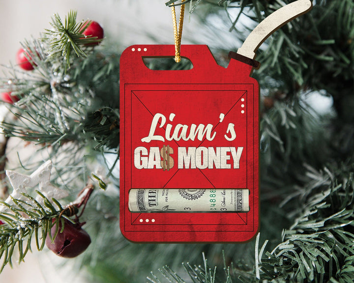 Personalized Gas Money Ornament, Gas Can Ornament, Gas Money Gift, Gas Money Holder Ornament, Gasoline Stocking Stuffer, Christmas Gift