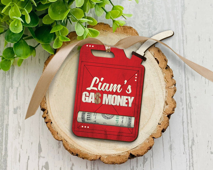 Personalized Gas Money Ornament, Gas Can Ornament, Gas Money Gift, Gas Money Holder Ornament, Gasoline Stocking Stuffer, Christmas Gift