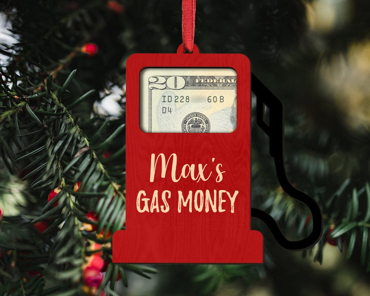 Gas Money Holder Ornament, Gas Money Gift Card Holder Ornament, Christmas Ornament Gift, Gas Money Ornament, Cash Holder Ornament