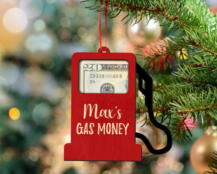 Gas Money Holder Ornament, Gas Money Gift Card Holder Ornament, Christmas Ornament Gift, Gas Money Ornament, Cash Holder Ornament