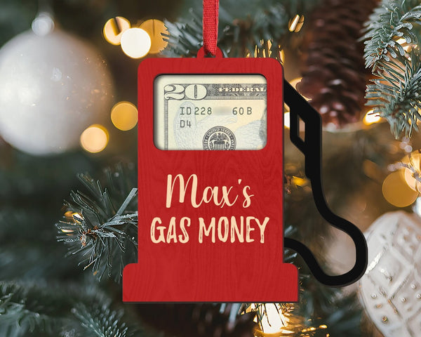 Gas Money Holder Ornament, Gas Money Gift Card Holder Ornament, Christmas Ornament Gift, Gas Money Ornament, Cash Holder Ornament