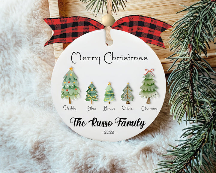 Family of Three Christmas Ornament - Family of 3 4 5 - Personalized Baby's 1st Christmas, First Christmas Ornament