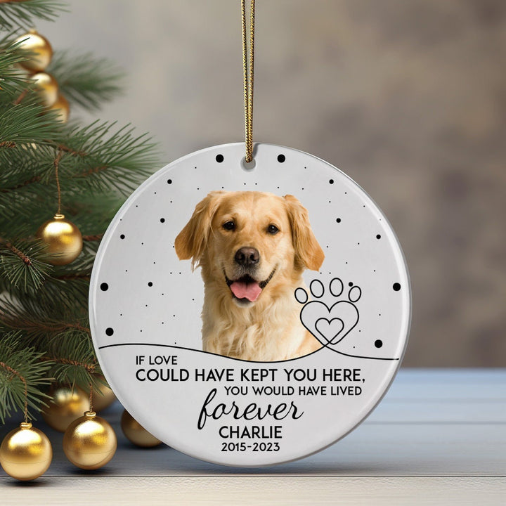 Personalized Photo Ornament for Dog, Dog Lover Gifts, Pet Sympathy Gifts, Loss of Pet, Dog Memorial Gifts, Custom Cute Dog Memorial Ornament