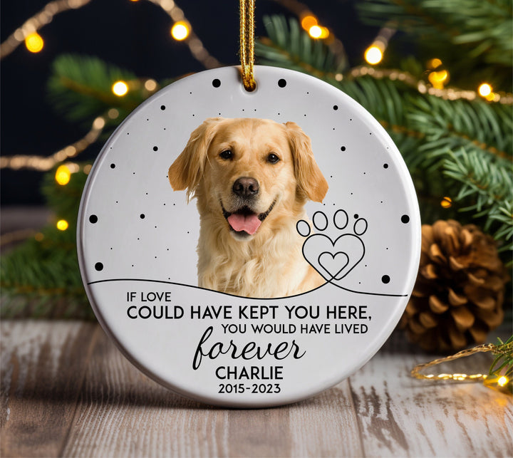 Personalized Photo Ornament for Dog, Dog Lover Gifts, Pet Sympathy Gifts, Loss of Pet, Dog Memorial Gifts, Custom Cute Dog Memorial Ornament