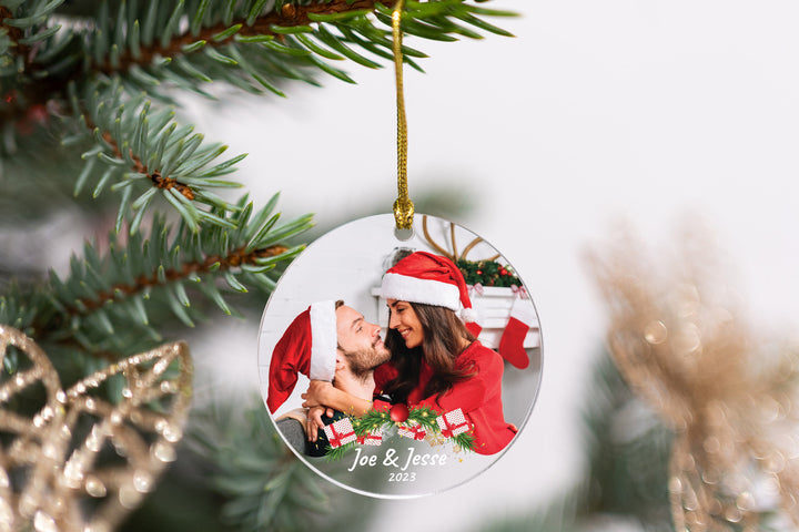 Christmas Couple Ornament, Couple Picture Ornament, First Christmas Acrylic Ornament, Personalized Photo Keepsake, Christmas 2023 Decor