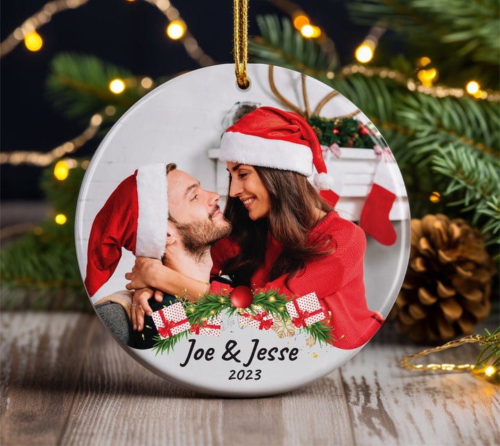 Christmas Couple Ornament, Couple Picture Ornament, First Christmas Acrylic Ornament, Personalized Photo Keepsake, Christmas 2023 Decor