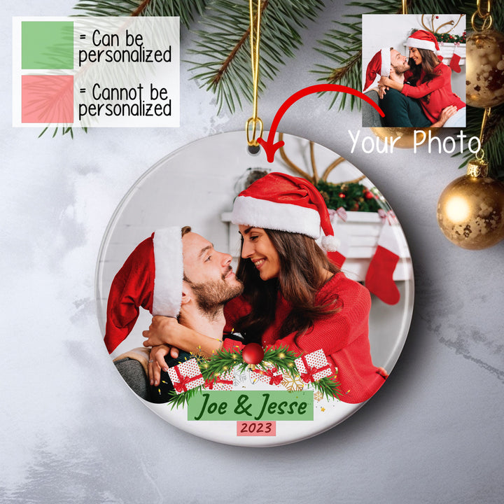 Christmas Couple Ornament, Couple Picture Ornament, First Christmas Acrylic Ornament, Personalized Photo Keepsake, Christmas 2023 Decor