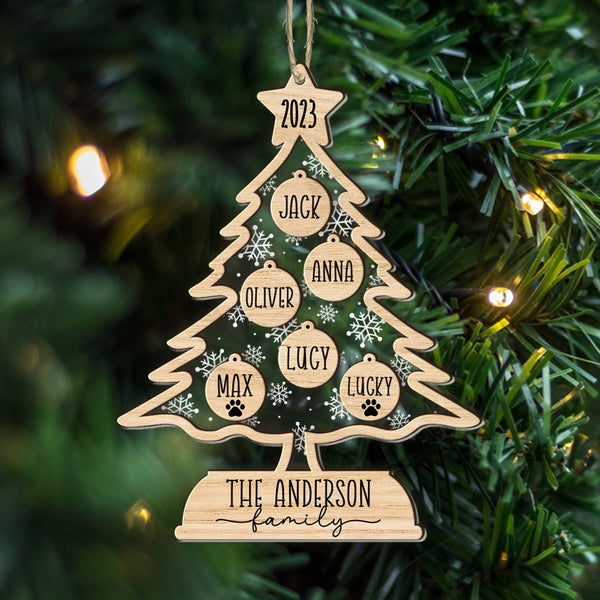 Personalized Family Ornament, Family Tree Ornament, Family Christmas Ornament, Christmas Ornament, Gift for Family, Family Ornament 2023