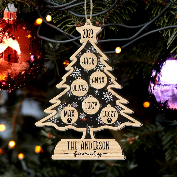 Personalized Family Ornament, Family Tree Ornament, Family Christmas Ornament, Christmas Ornament, Gift for Family, Family Ornament 2023