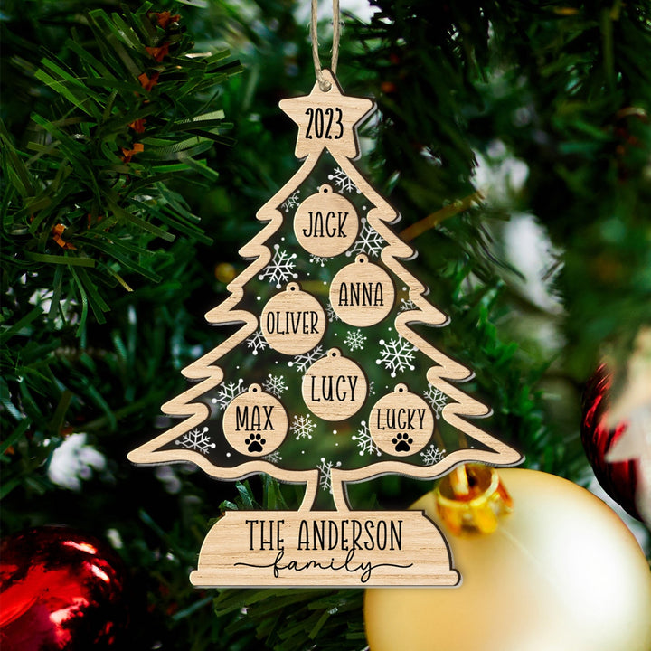 Personalized Family Ornament, Family Tree Ornament, Family Christmas Ornament, Christmas Ornament, Gift for Family, Family Ornament 2023