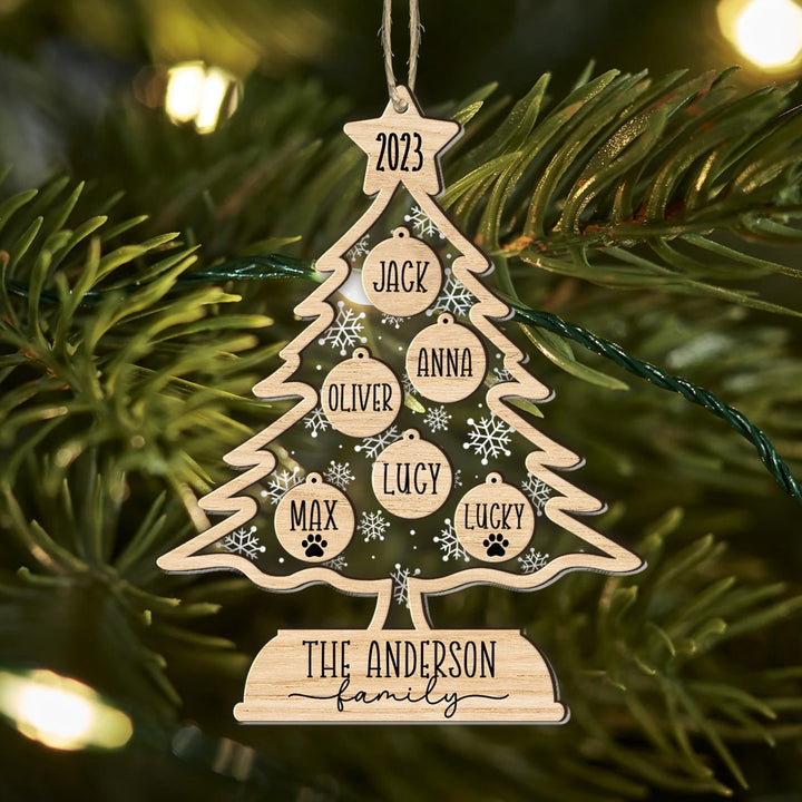 Personalized Family Ornament, Family Tree Ornament, Family Christmas Ornament, Christmas Ornament, Gift for Family, Family Ornament 2023