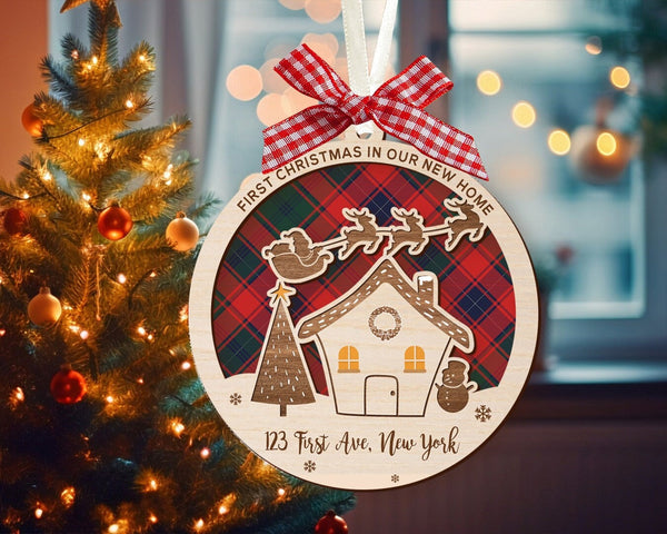 Custom Our New Home Ornament, House Address Ornament, First Christmas New Home Gift, New House Ornament, New Home Ornament,Housewarming Gift