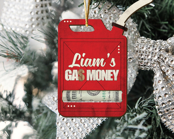 Personalized Gas Money Ornament, Gas Can Ornament, Gas Money Gift, Gas Money Holder Ornament, Gasoline Stocking Stuffer, Christmas Gift