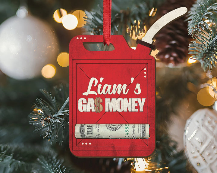 Personalized Gas Money Ornament, Gas Can Ornament, Gas Money Gift, Gas Money Holder Ornament, Gasoline Stocking Stuffer, Christmas Gift