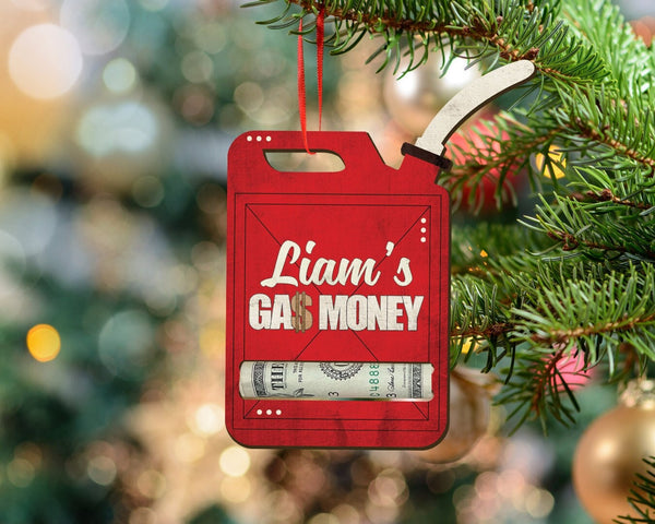 Personalized Gas Money Ornament, Gas Can Ornament, Gas Money Gift, Gas Money Holder Ornament, Gasoline Stocking Stuffer, Christmas Gift