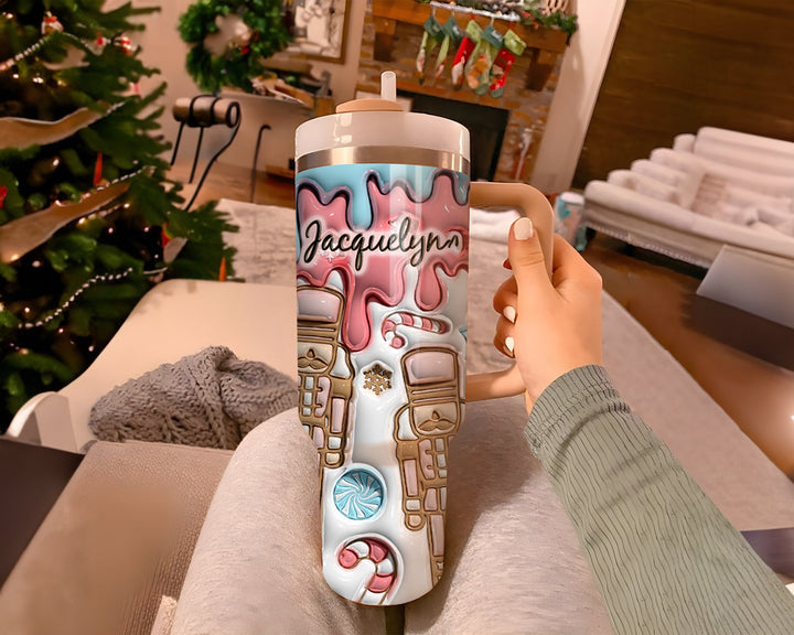 Nutcracker Christmas 40oz Tumbler, Personalized Nutcracker Tumbler With Straw, Nutcracker Gift for Christmas, Nutcracker Travel Cup