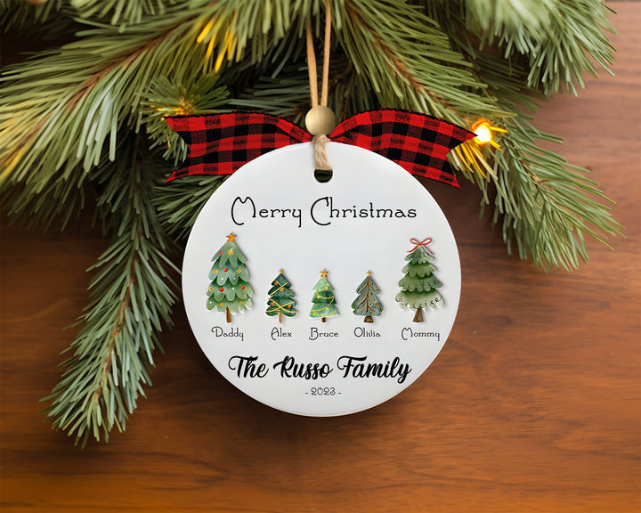 Family of Three Christmas Ornament - Family of 3 4 5 - Personalized Baby's 1st Christmas, First Christmas Ornament