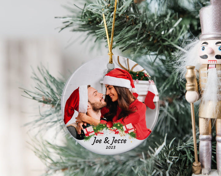 Christmas Couple Ornament, Couple Picture Ornament, First Christmas Acrylic Ornament, Personalized Photo Keepsake, Christmas 2023 Decor