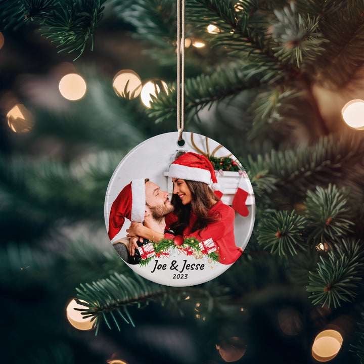 Christmas Couple Ornament, Couple Picture Ornament, First Christmas Acrylic Ornament, Personalized Photo Keepsake, Christmas 2023 Decor