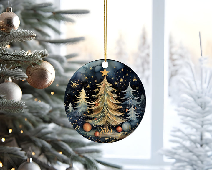 Christmas Lovely Tree Ornament, Christmas Gifts, Xmas Decor, Round Christmas Ornament, Tis The Season, Santa Xmas Gifts