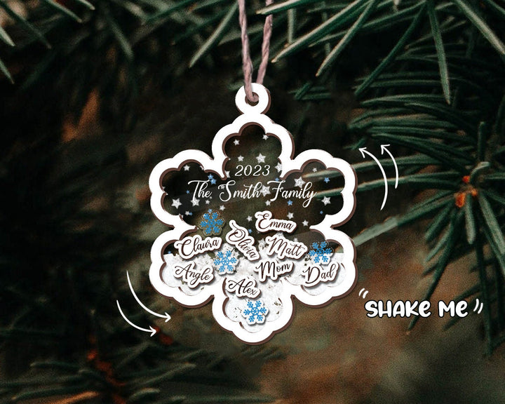 Family Christmas Shaker Ornament, Custom Family Ornament, Family Shake Ornament, Family Member Ornament, Christmas Ornament, Gift for Family