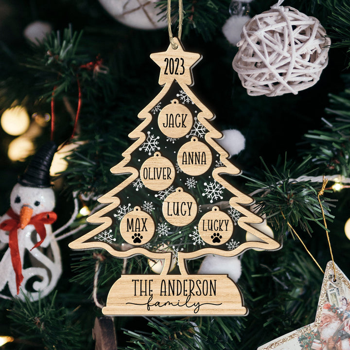 Personalized Family Ornament, Family Tree Ornament, Family Christmas Ornament, Christmas Ornament, Gift for Family, Family Ornament 2023