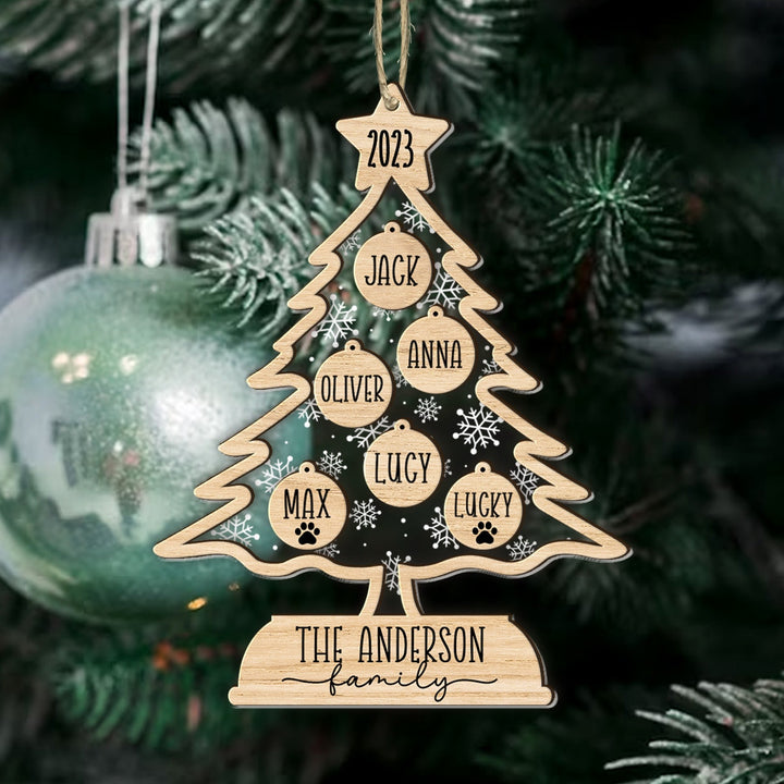 Personalized Family Ornament, Family Tree Ornament, Family Christmas Ornament, Christmas Ornament, Gift for Family, Family Ornament 2023