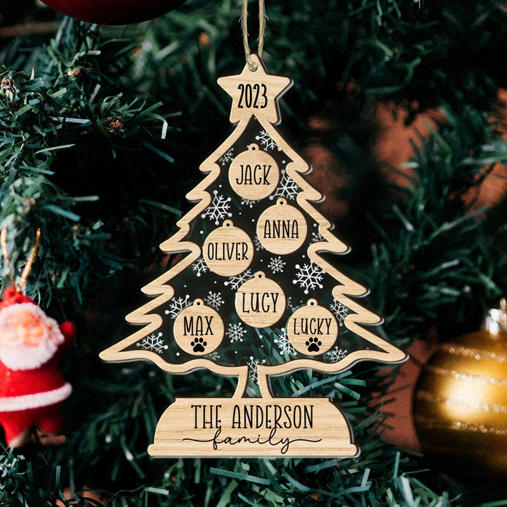 Personalized Family Ornament, Family Tree Ornament, Family Christmas Ornament, Christmas Ornament, Gift for Family, Family Ornament 2023