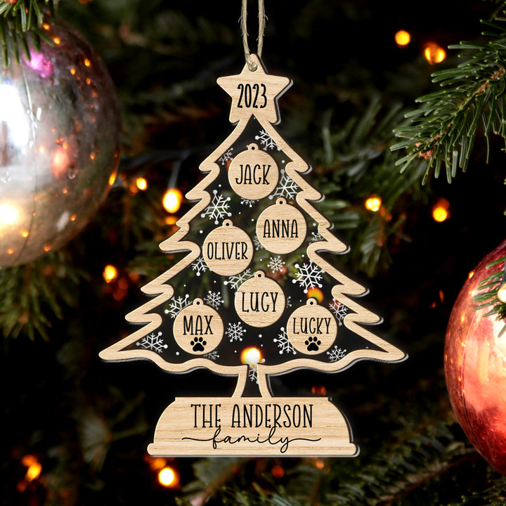 Personalized Family Ornament, Family Tree Ornament, Family Christmas Ornament, Christmas Ornament, Gift for Family, Family Ornament 2023