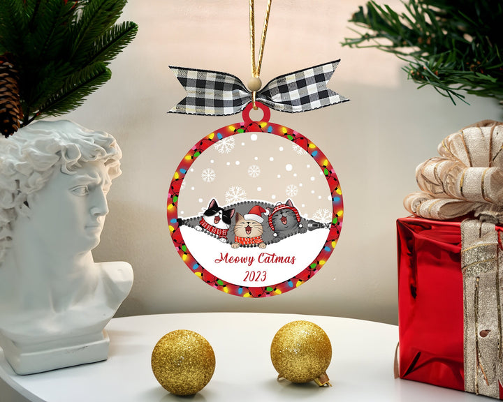 Custom Christmas Cat Ornament, Pet Christmas Decor, Santa Claus Bakery Ornament, Funny Xmas Gift, Cat Owner Gift, Cat Mom, Cat Dad, Cat Gift