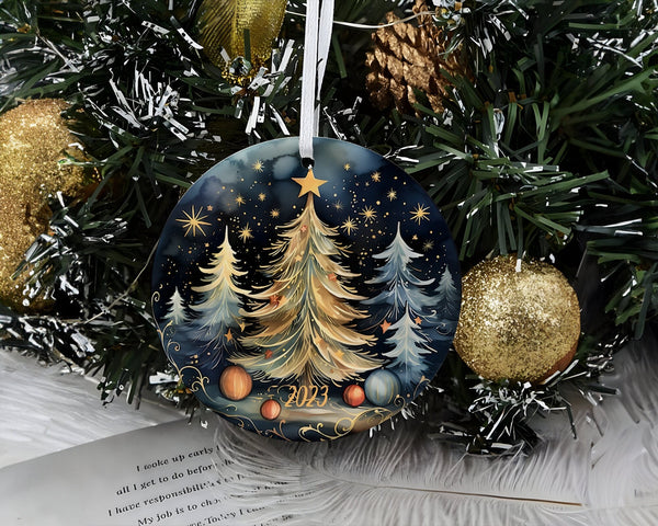 Christmas Lovely Tree Ornament, Christmas Gifts, Xmas Decor, Round Christmas Ornament, Tis The Season, Santa Xmas Gifts