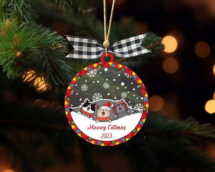 Custom Christmas Cat Ornament, Pet Christmas Decor, Santa Claus Bakery Ornament, Funny Xmas Gift, Cat Owner Gift, Cat Mom, Cat Dad, Cat Gift