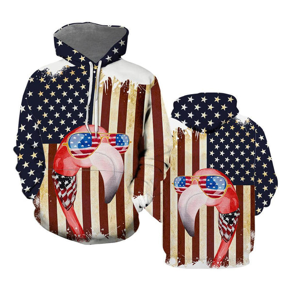 American Flag Flamingo 3D All Over Print | Adult | HP3188