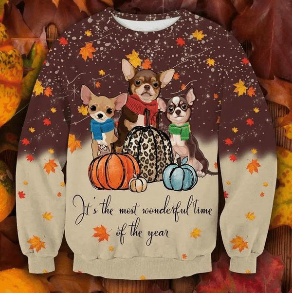 Cute Chihuahua Thanksgiving Ugly Christmas Sweater | Adult | US2490