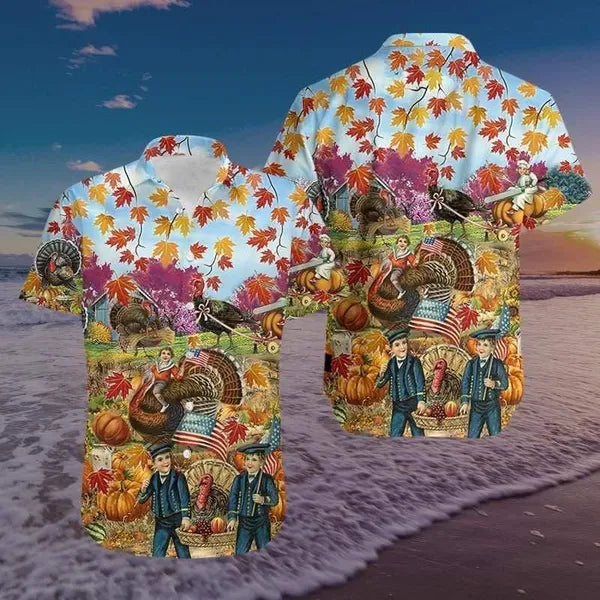 Thanksgiving Fall Farm Hawaiian Shirt | HW3368